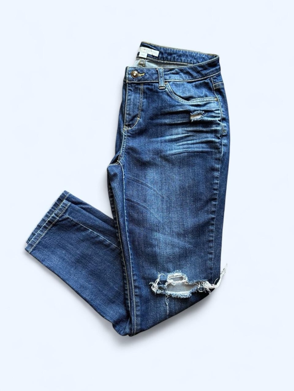 Boston Proper Distressed Straight Leg Jeans Size 10